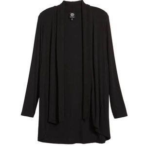 BOBEAU HIGH LOW CARDIGAN- black